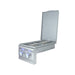 The stainless steel lid protects the burner when not in use