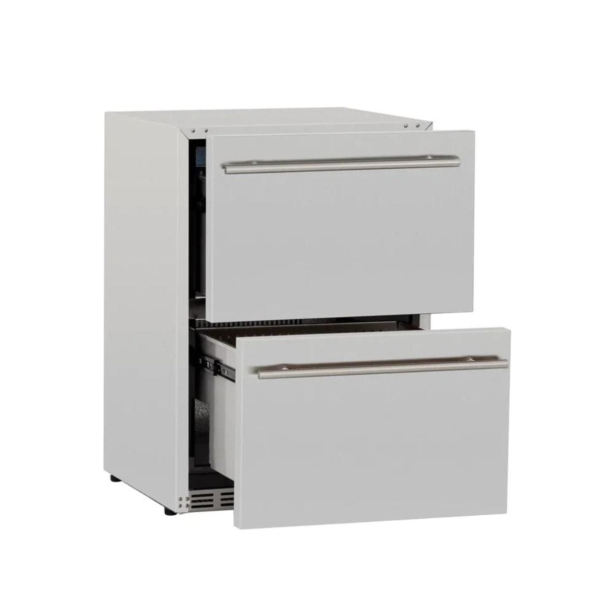 Featuring large dual drawers, digital controls, soft close drawers