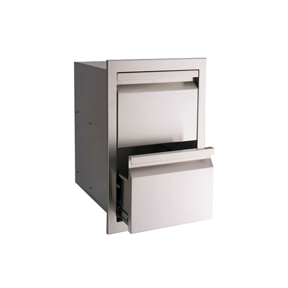 The drawer features double-lined 304 stainless steel for maximum strength and durability