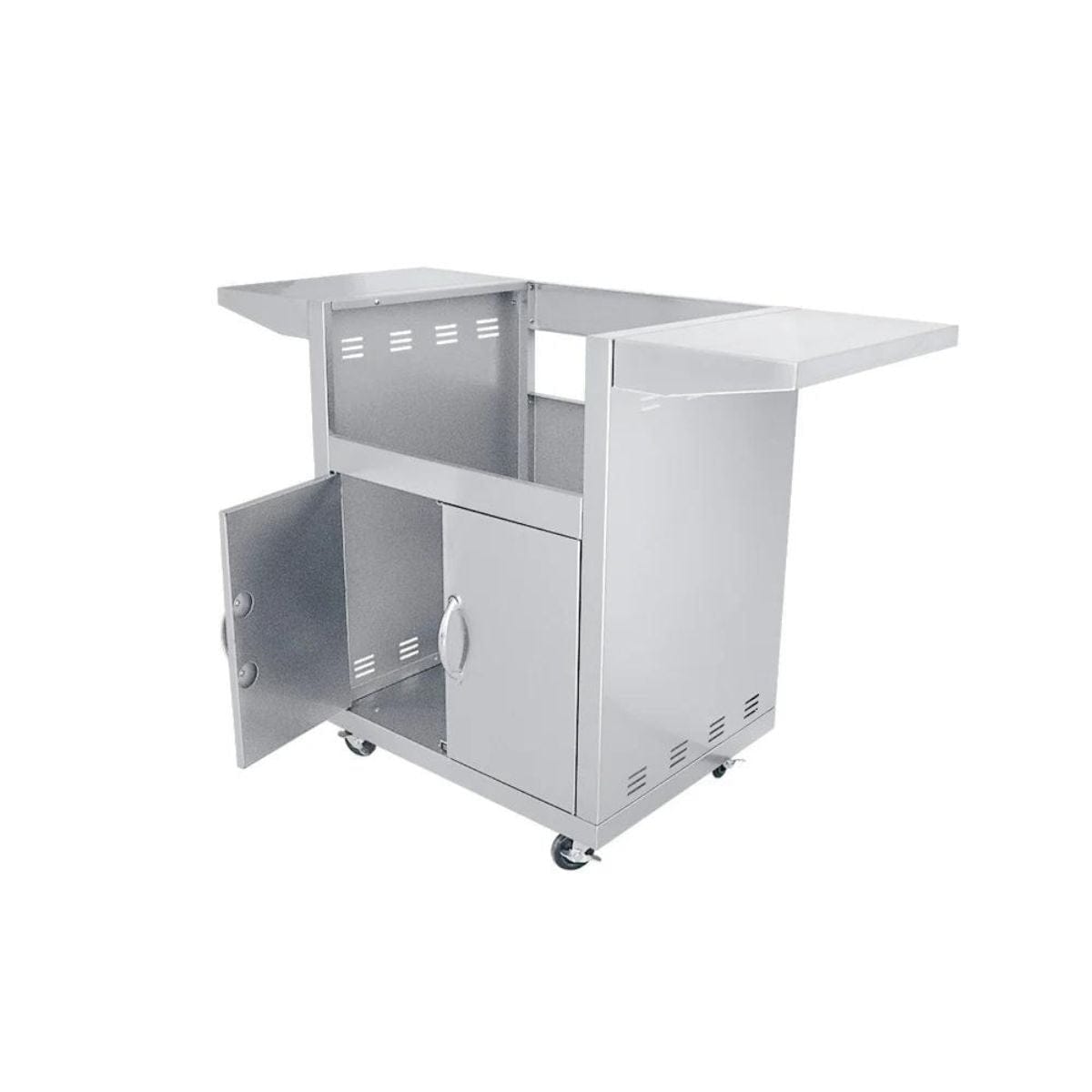 Premier Series Grill Cart features a stainless steel body