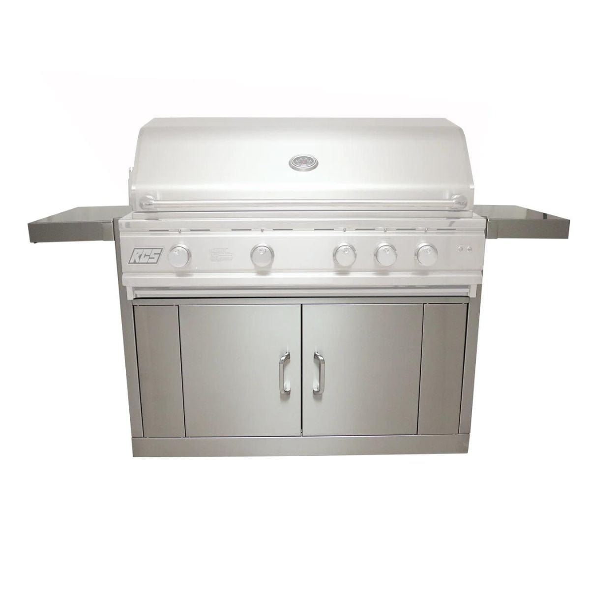Features a slide-out bottle tray for LP gas