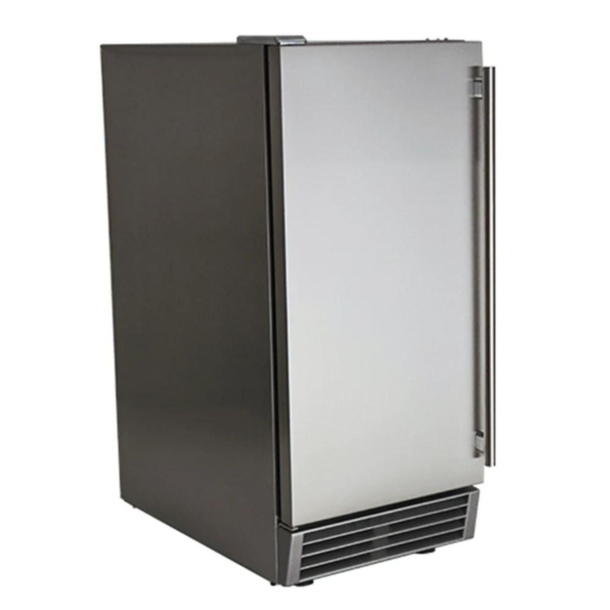 The ice maker features 304 stainless steel