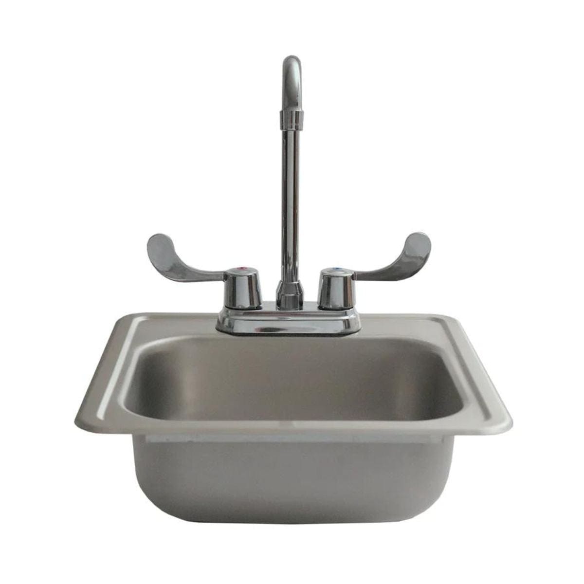 The sink features&nbsp;durable double-lined stainless steel construction