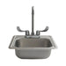 The sink features&nbsp;durable double-lined stainless steel construction
