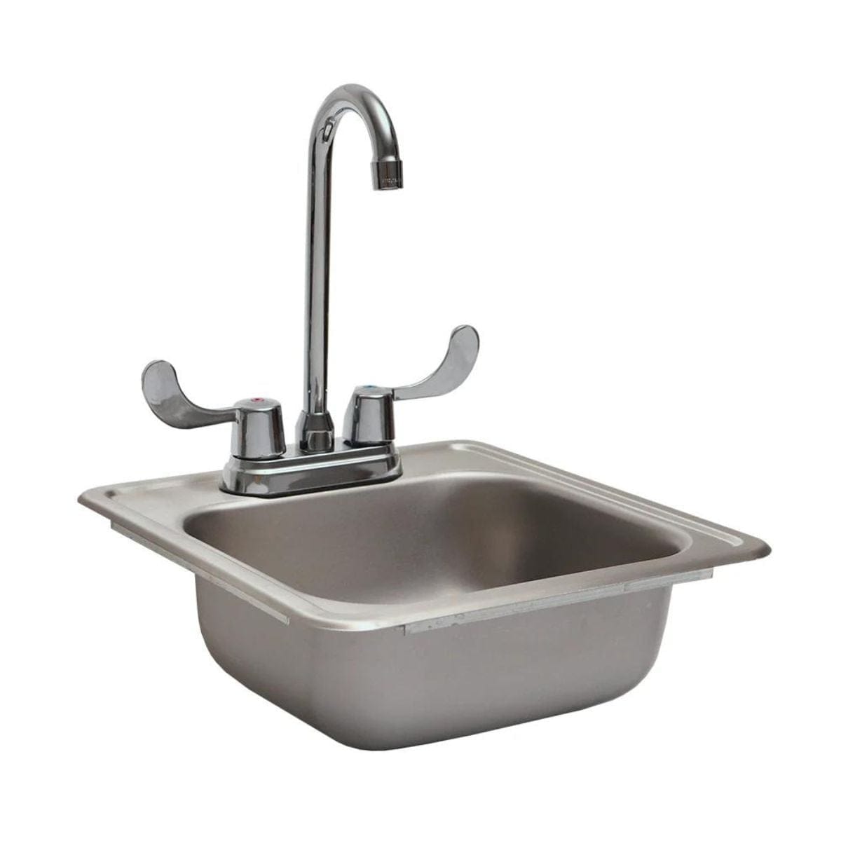 Features hot and cold swing angle faucet
