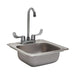 Features hot and cold swing angle faucet