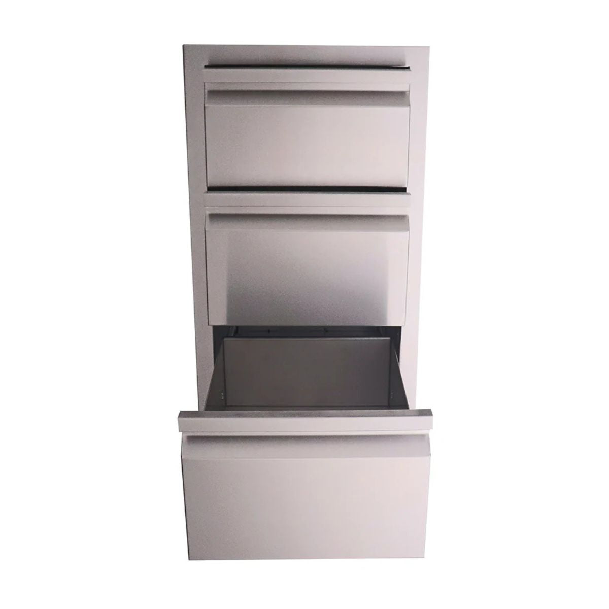 The&nbsp;triple&nbsp;drawer&nbsp;features double-lined 304 stainless steel for maximum strength and durability