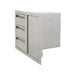 The drawer/door combo features double-lined 304 stainless steel for maximum strength and durability