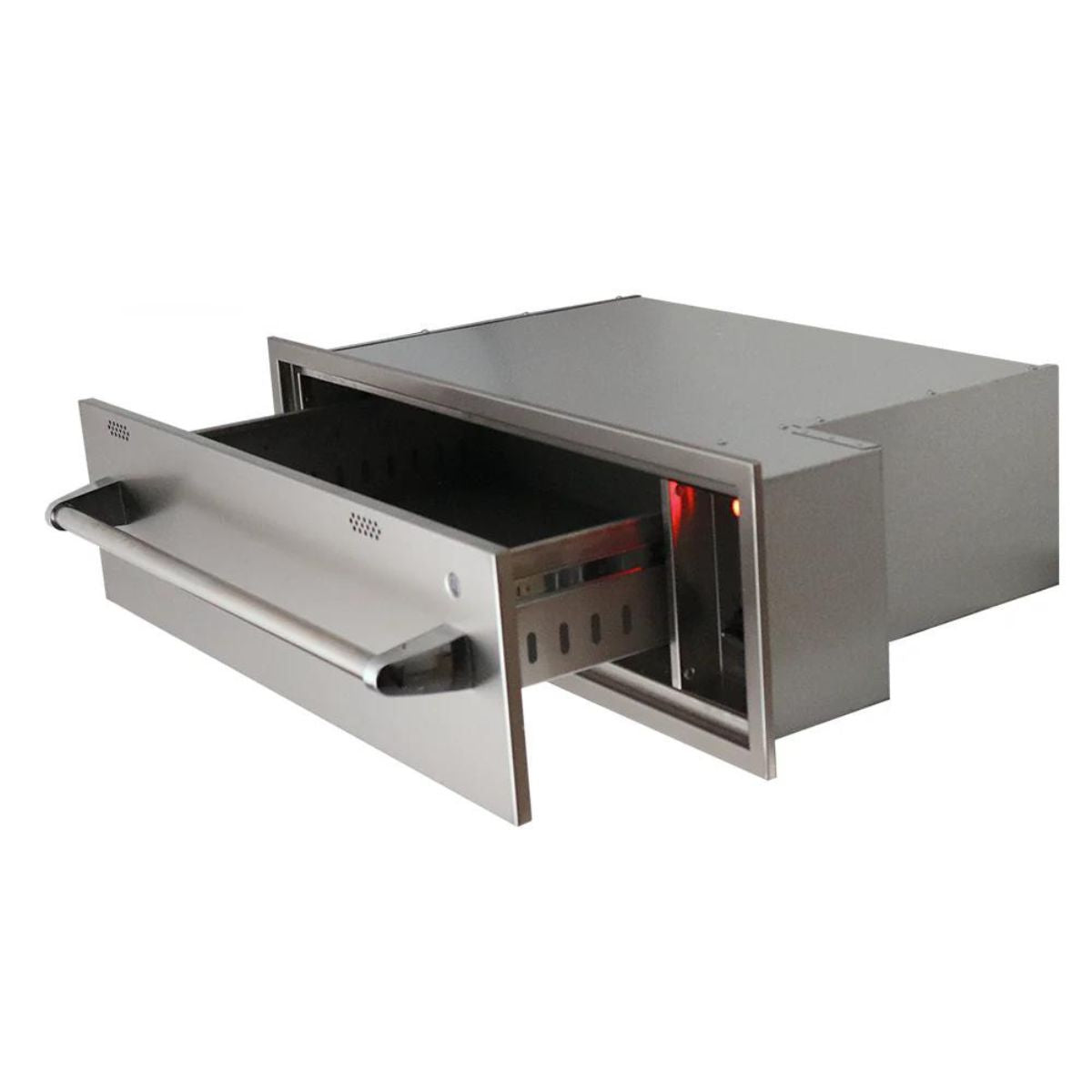 The drawer features double-lined 304 stainless steel for maximum strength and durability