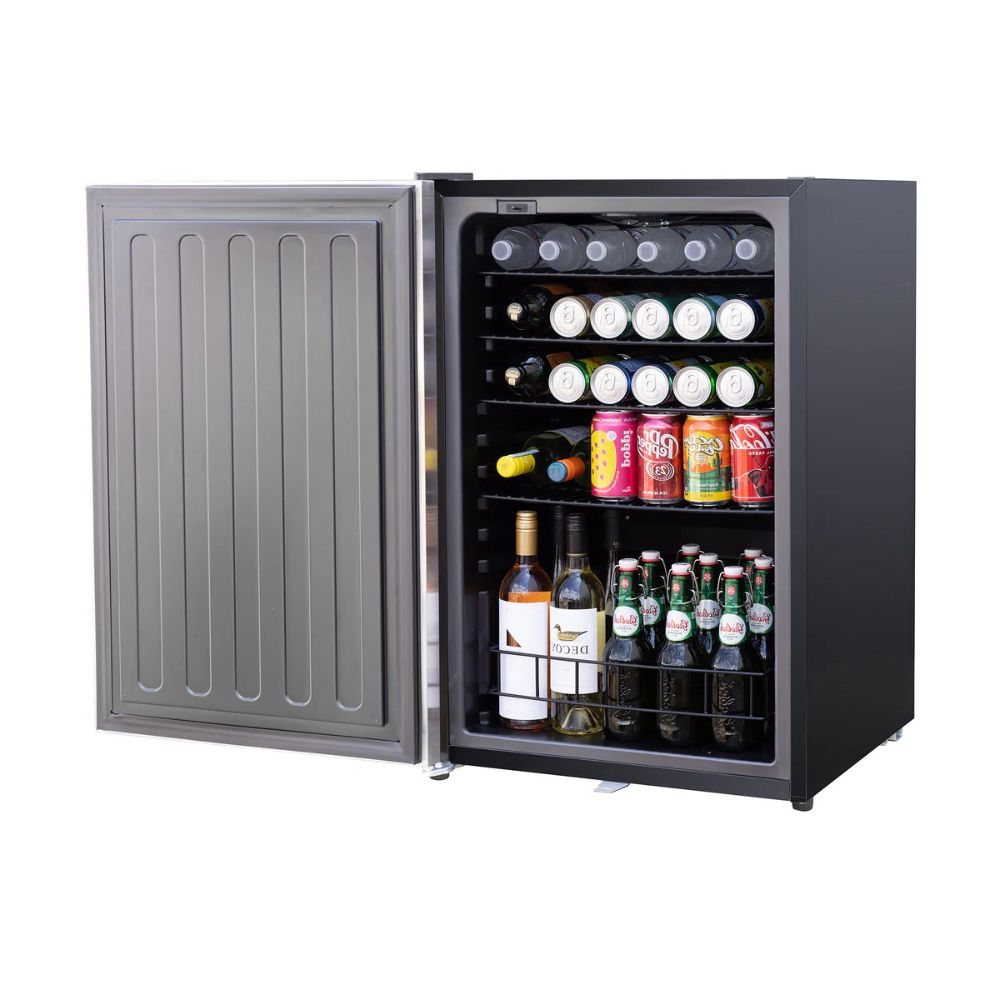 Summerset 22" 4.1c Deluxe Outdoor Approved Fridge w/ Upgraded Stainless Steel Door & Handle - Right to Left Opening