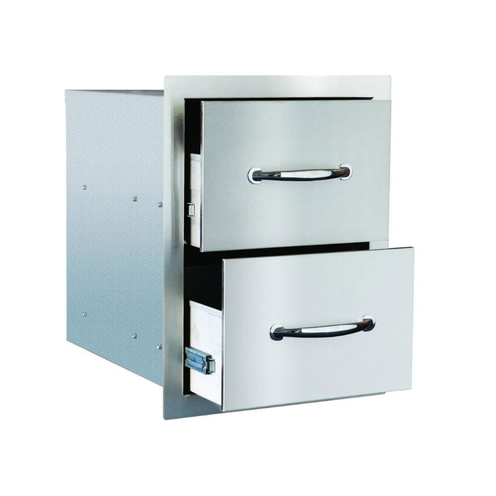 Summerset 17" Stainless Steel Flush Mount Double Access Drawer