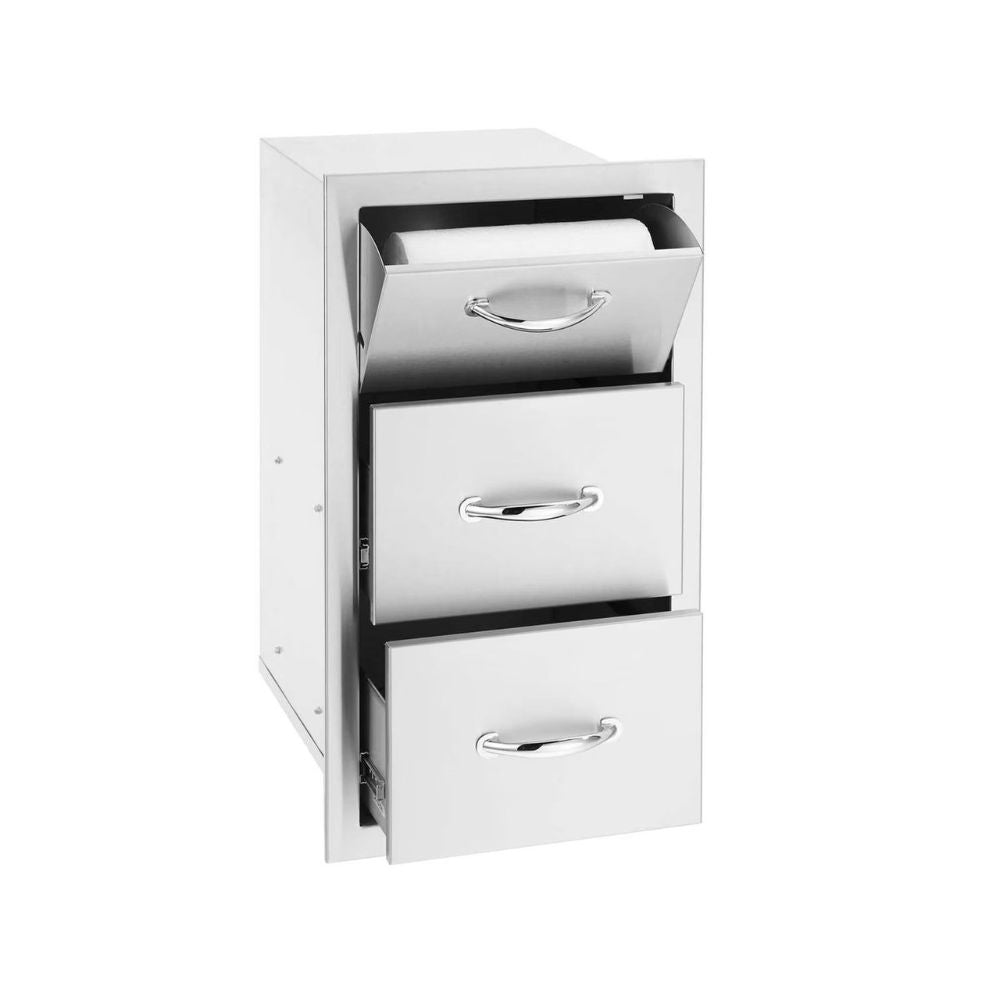 Summerset 17" Vertical 2-Drawer & Paper Towel Holder Combo