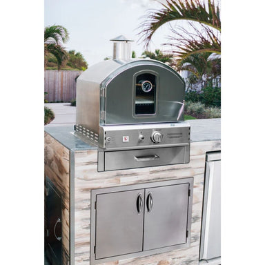 Summerset Built-In Outdoor Oven Island Flange Kit Lifestyle