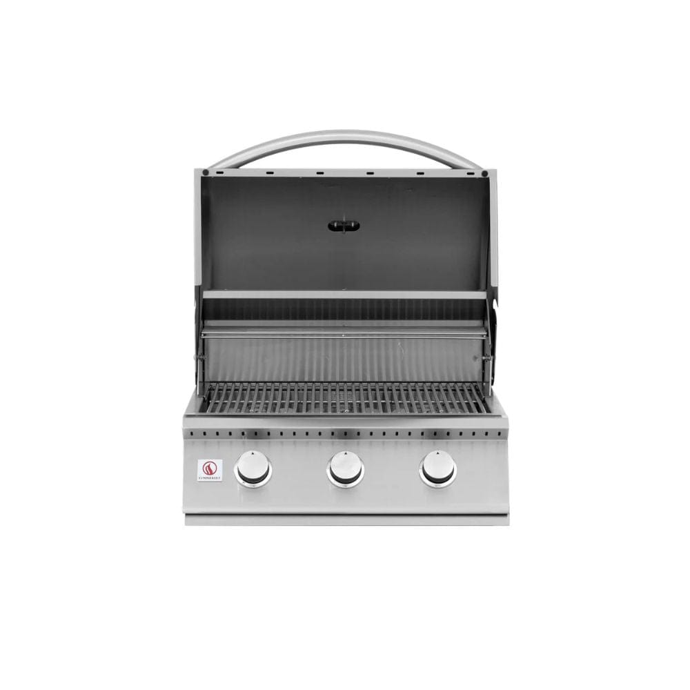 Summerset Sizzler 26" Built-in Gas Grill (3 Burner) Open Hood