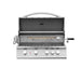 Summerset Sizzler 32" Built-in Gas Grill (4 Burner) Open Hood