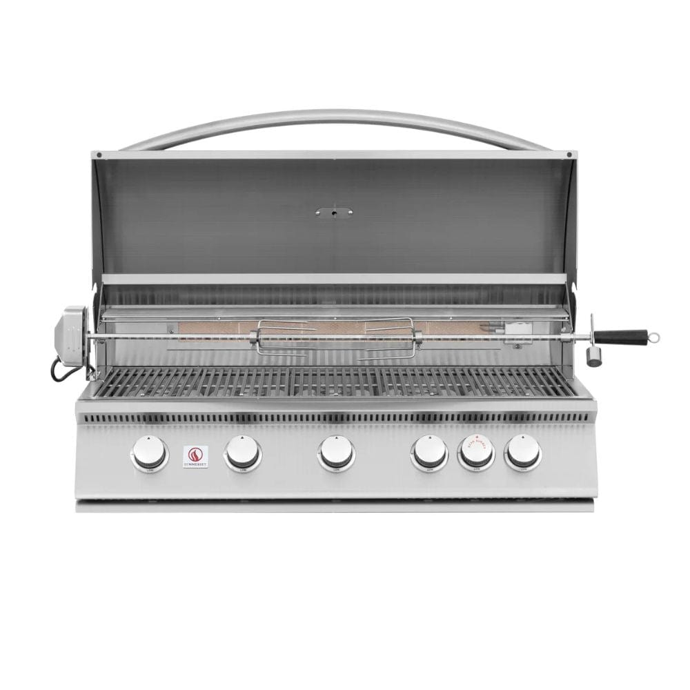 Summerset Sizzler 40" Built-in Gas Grill (5 Burner) Open Hood