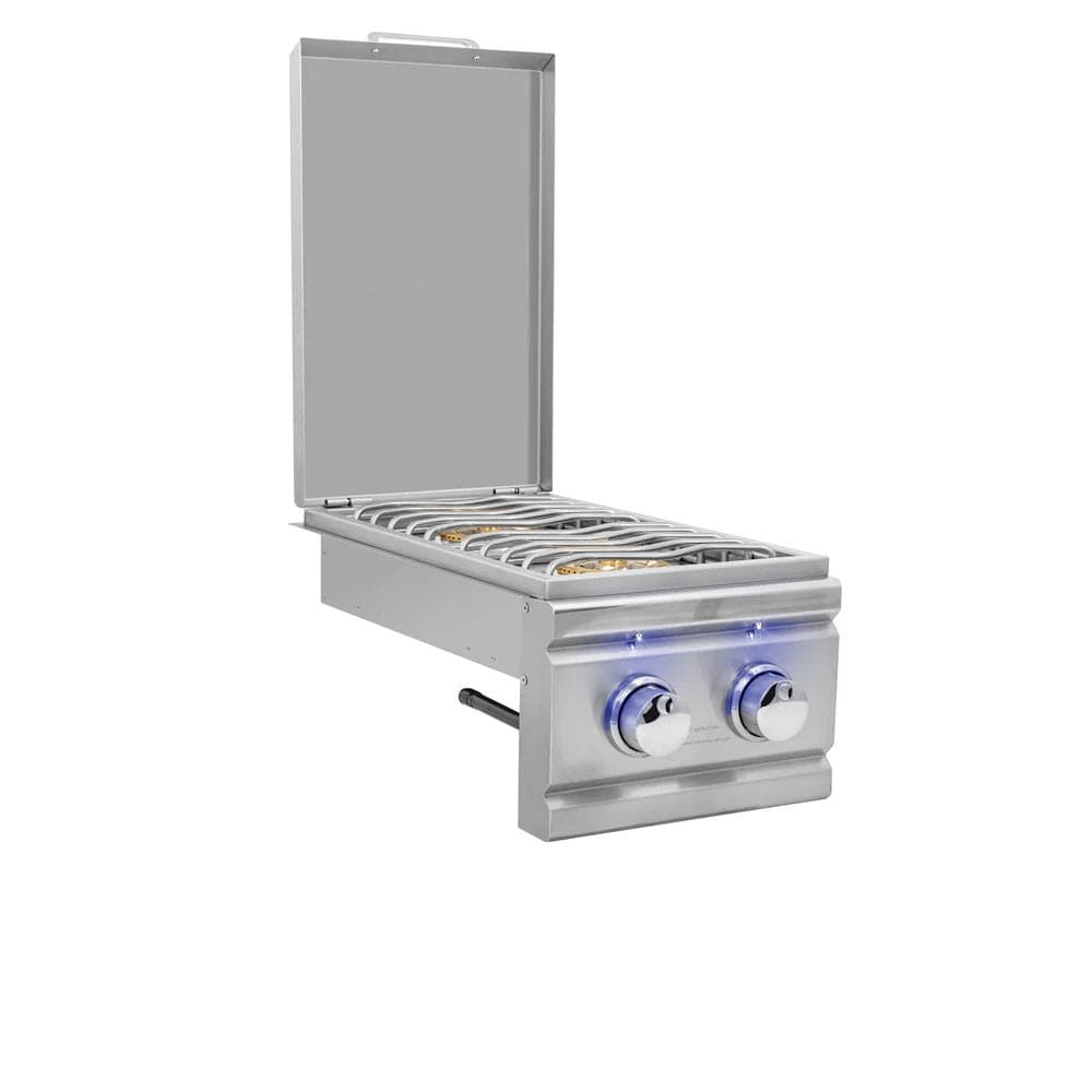 Summerset Summerset TRL Built-In Gas Double Side Burner Open Hood Side View