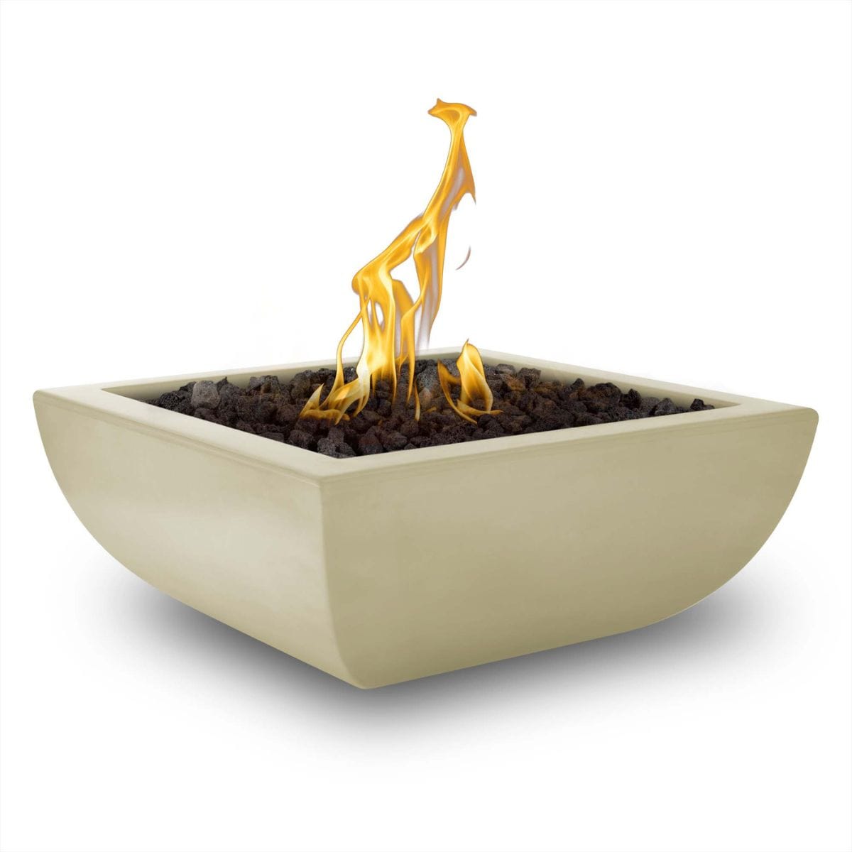 Beautifully designed Avalon fire bowls are made of glass-fiber reinforced concrete 