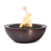 Elevate your outdoor living area with the captivating charm of the 27-inch Sedona Hammered Copper Round Fire Bowl
