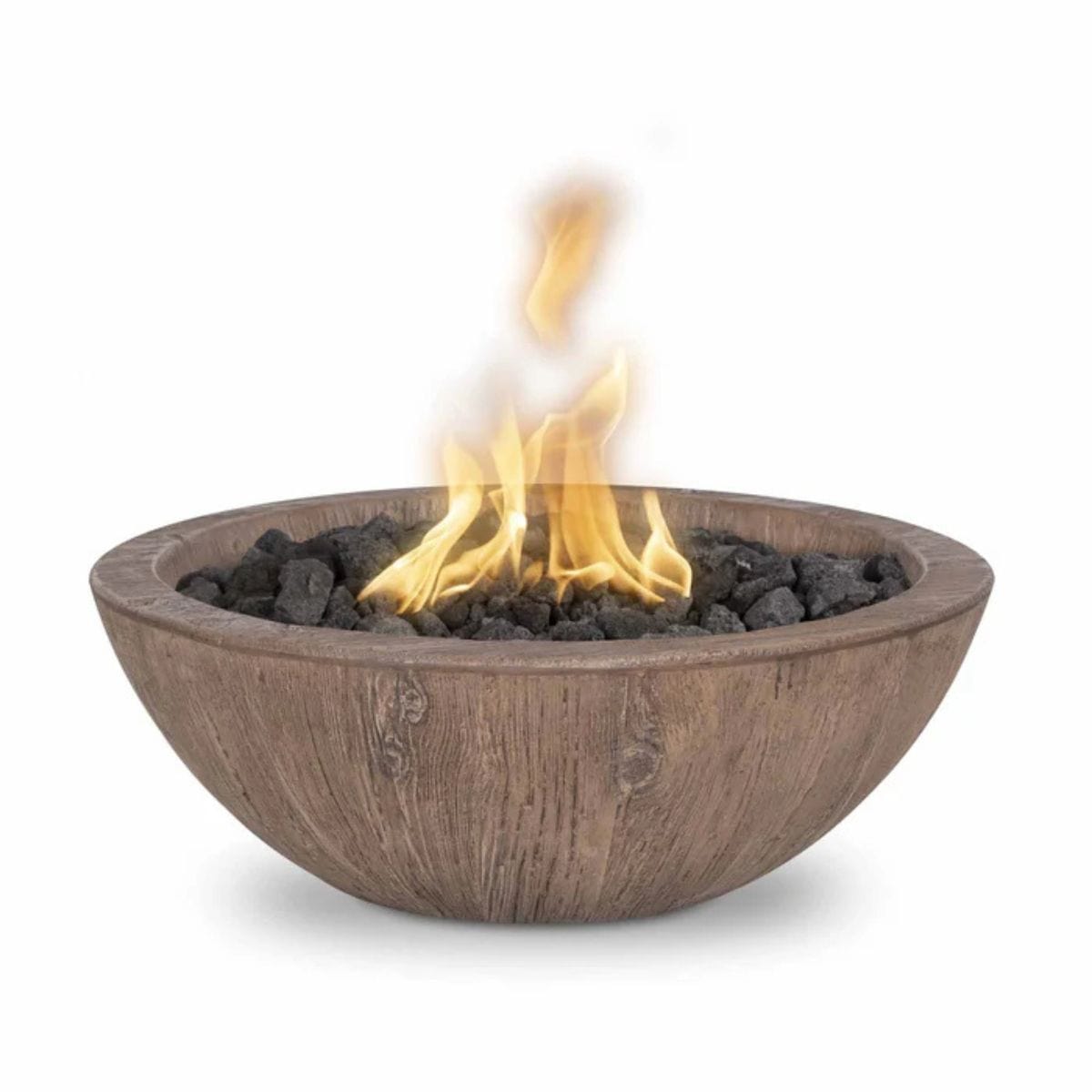 Fire Pan Features Drainage Holes For Water Runoff