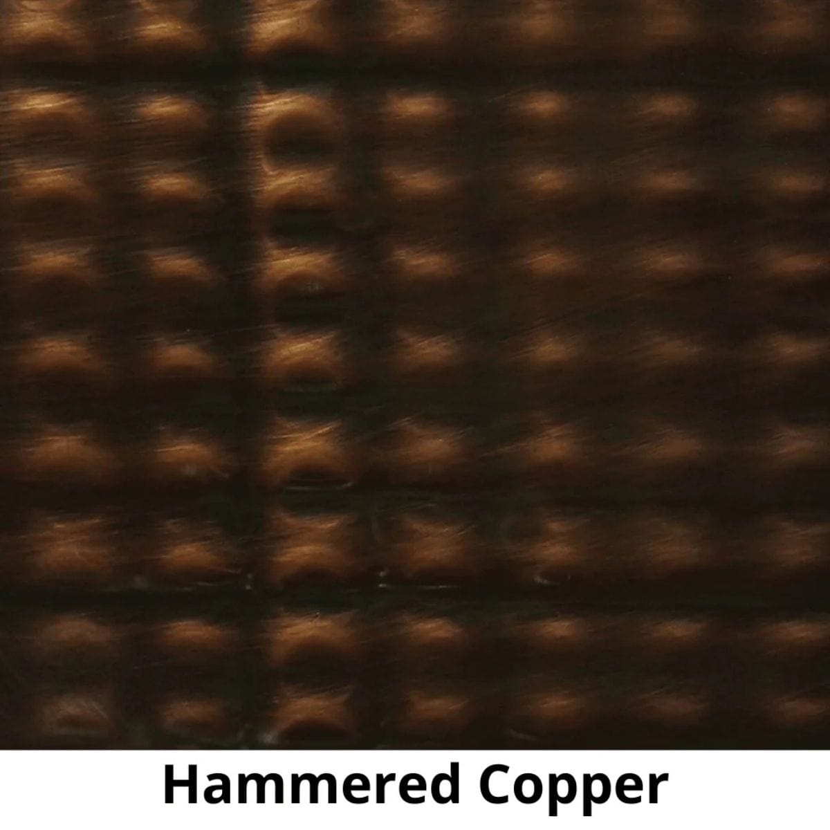 Hammered copper construction materials used