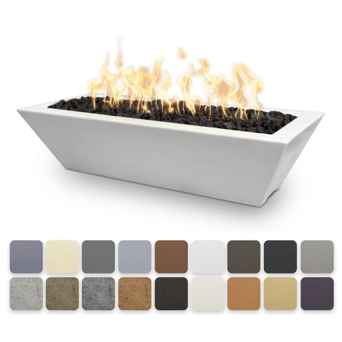 The 48" Rectangular Linear Maya GFRC Fire Bowl is the perfect addition to finish your outdoor project