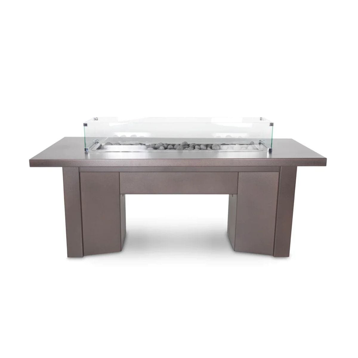 The Rectangular Alameda Powder Coated Fire Table brings simplicity and elegance to any patio or backyard