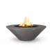 The Outdoor Plus 48" Cazo Wide Ledge GFRC Concrete Round Fire Pit with Plug & Play Electronic Ignition