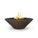 The Outdoor Plus 48" Cazo Wide Ledge GFRC Concrete Round Fire Pit with Plug & Play Electronic Ignition