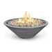The Outdoor Plus 60" Cazo GFRC Concrete Round Match Lit with Flame Sense Fire Pit
