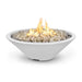 The Outdoor Plus 60" Cazo GFRC Concrete Round Match Lit with Flame Sense Fire Pit
