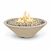 The Outdoor Plus 60" Cazo GFRC Concrete Round Spark Ignition with Flame Sense Fire Pit