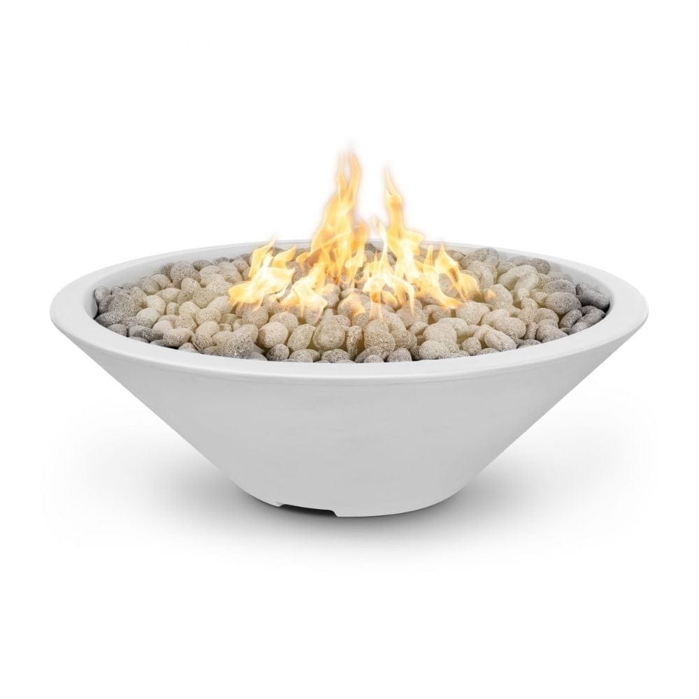 The Outdoor Plus 60" Cazo GFRC Concrete Round Spark Ignition with Flame Sense Fire Pit