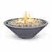The Outdoor Plus 60" Cazo Round Powder Coated Metal Fire Pit with Match Lit with Flame Sense Ignition