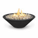 The Outdoor Plus 60" Cazo Round Powder Coated Metal Fire Pit with Match Lit with Flame Sense Ignition