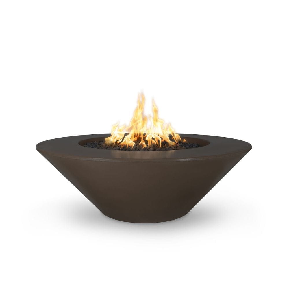 The Outdoor Plus 60" Cazo Wide Ledge GFRC Concrete Round Fire Pit with Match Lit Ignition