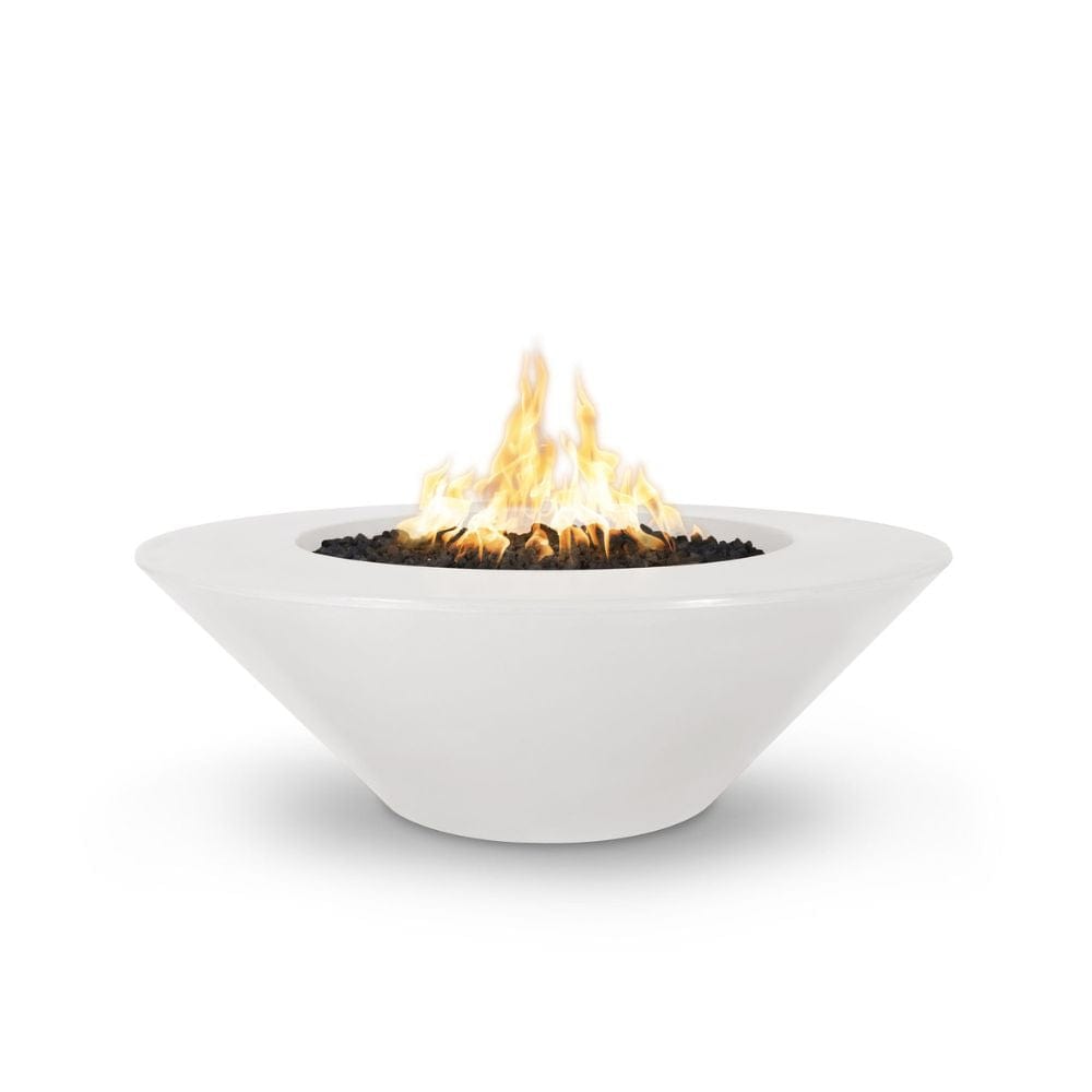 The Outdoor Plus 60" Cazo Wide Ledge GFRC Concrete Round Fire Pit with Match Lit Ignition
