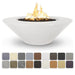 The Outdoor Plus 60" Cazo Wide Ledge GFRC Concrete Round Fire Pit with Spark Ignition with Flame Sense