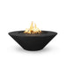 The Outdoor Plus 60" Cazo Wide Ledge GFRC Concrete Round Fire Pit with Spark Ignition with Flame Sense