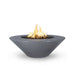 The Outdoor Plus 60" Cazo Wide Ledge GFRC Concrete Round Fire Pit with Spark Ignition with Flame Sense