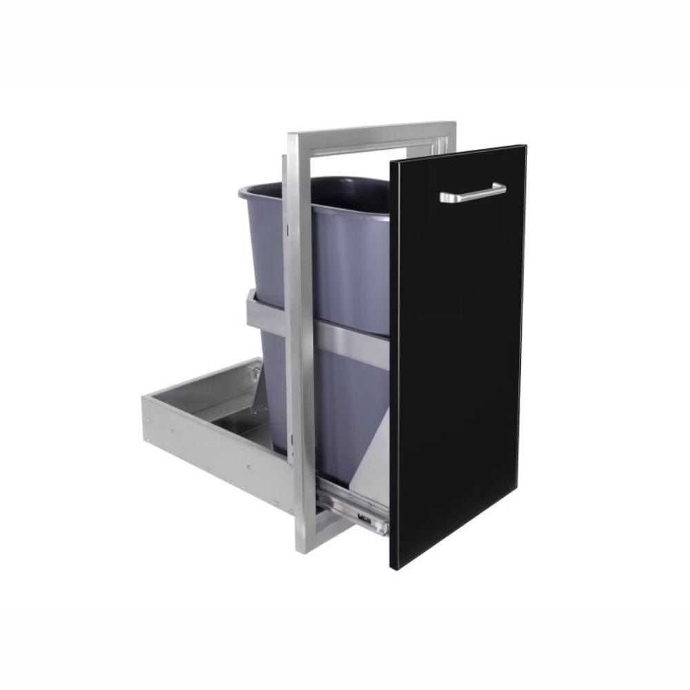 Wildfire 14" X 26" Roll Out Trash Black Stainless Steel Drawer
