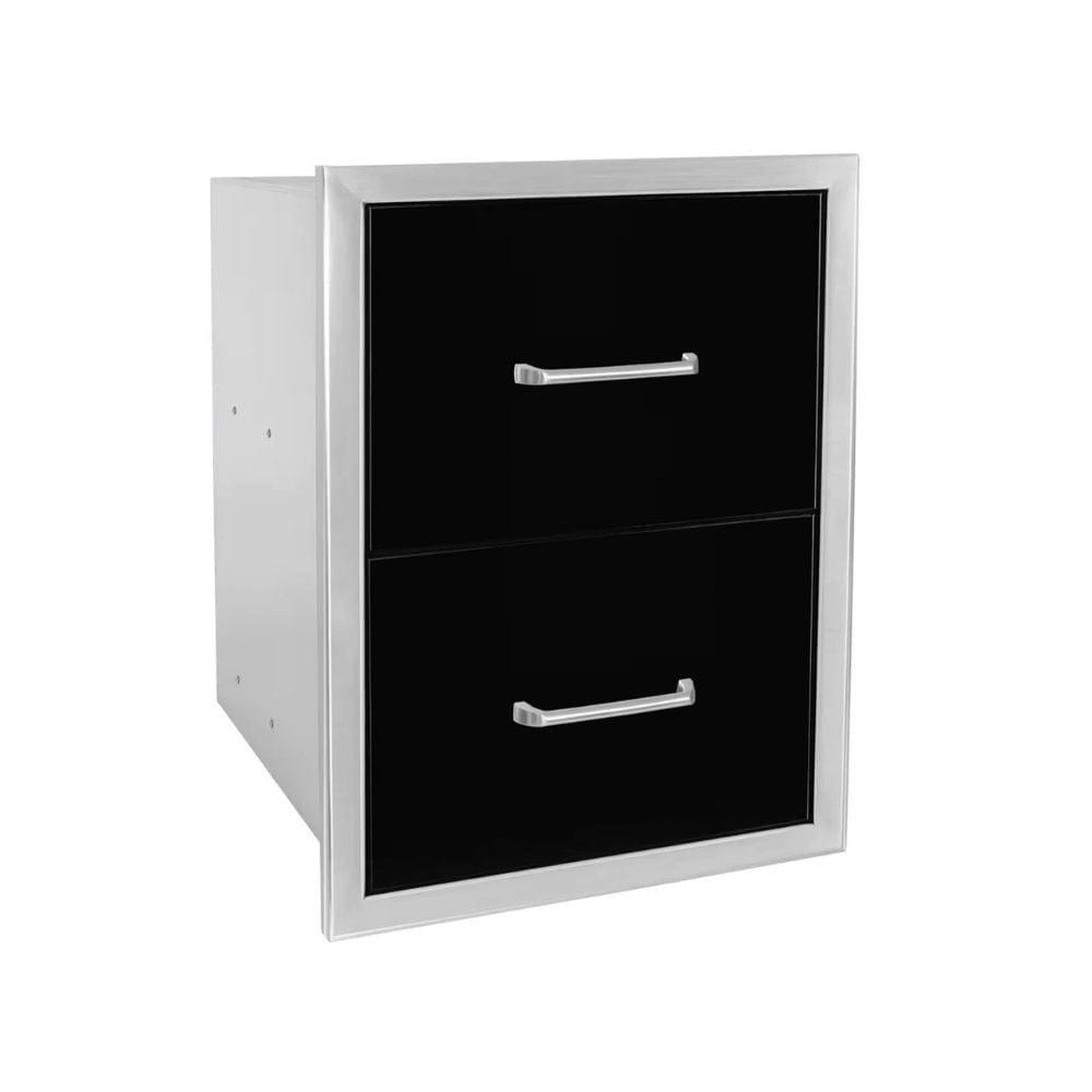 Wildfire 16" X 22" Double Access Black Stainless Steel Drawer
