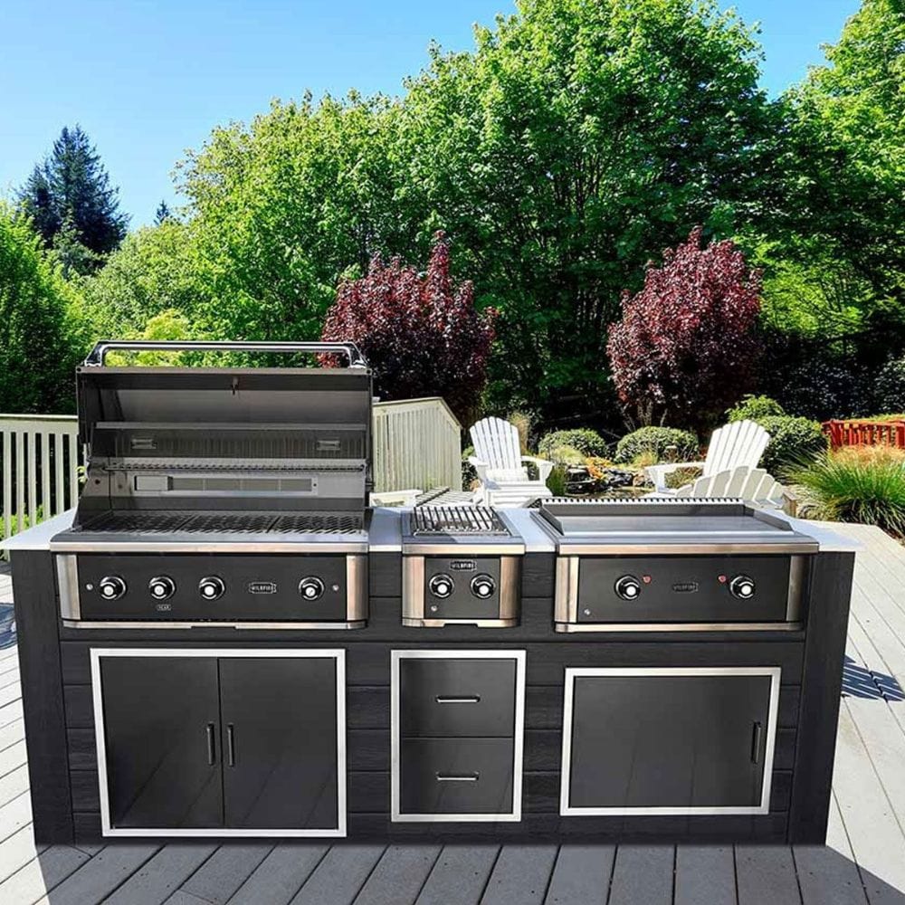 Wildfire 16" X 22" Double Access Black Stainless Steel Drawer