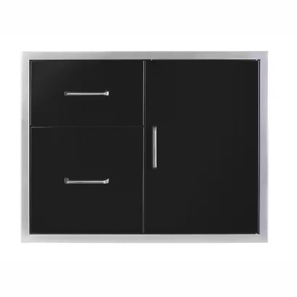 Wildfire 30" X 24" Access Door & Double Drawer Black Stainless Steel Combos
