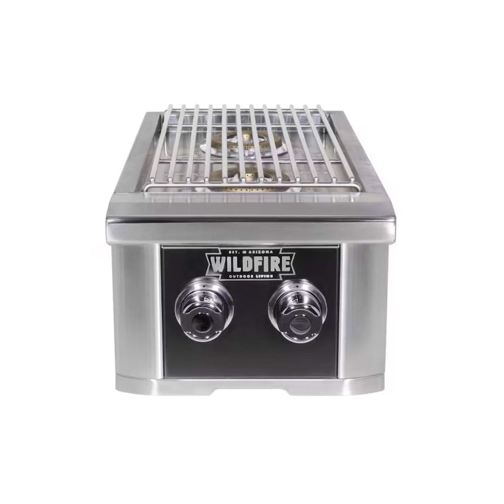 Wildfire Ranch PRO 14" Built-In Black 304 Stainless Steel Double Side Burner (2 Burner)
