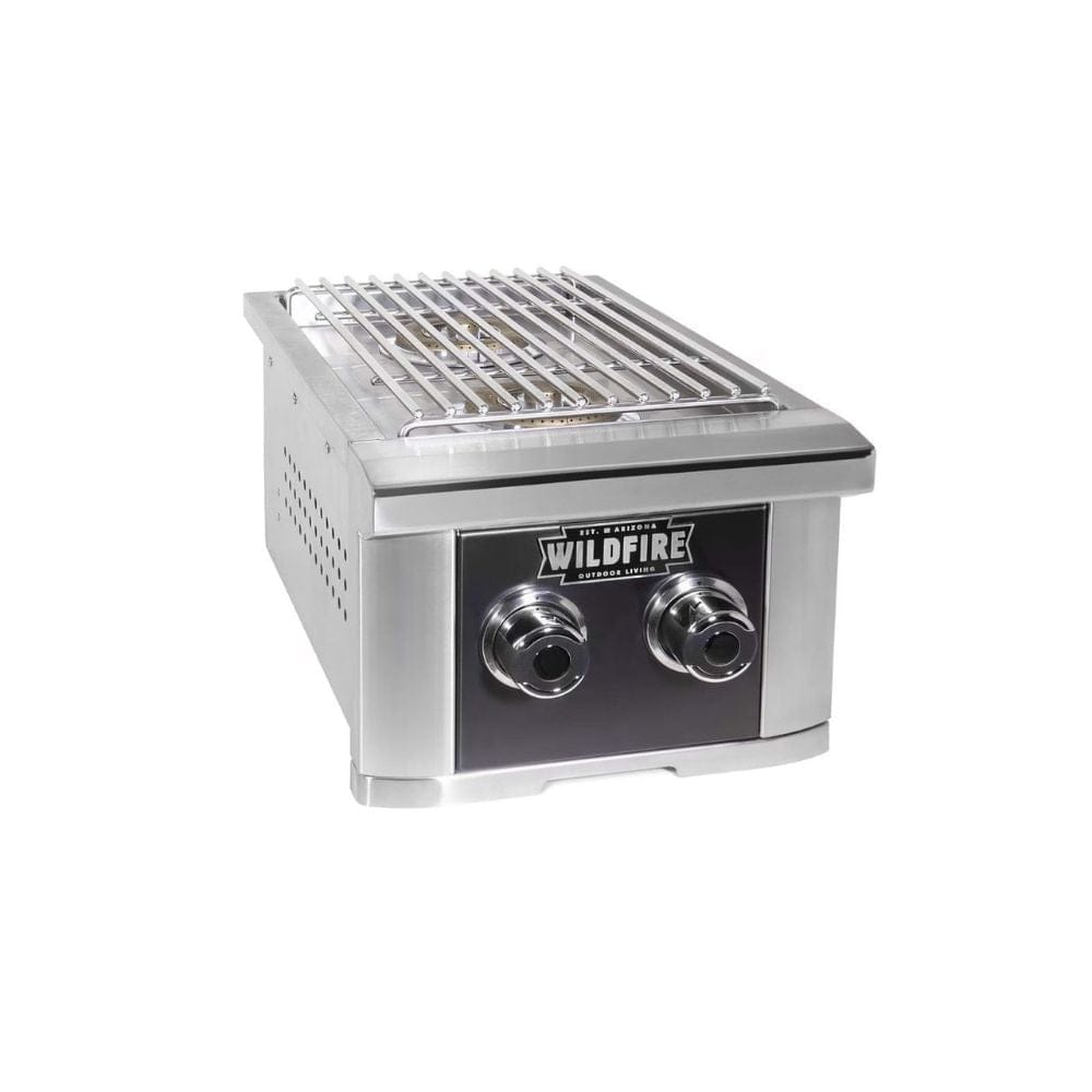 Wildfire Ranch PRO 14" Built-In Black 304 Stainless Steel Double Side Burner (2 Burner)