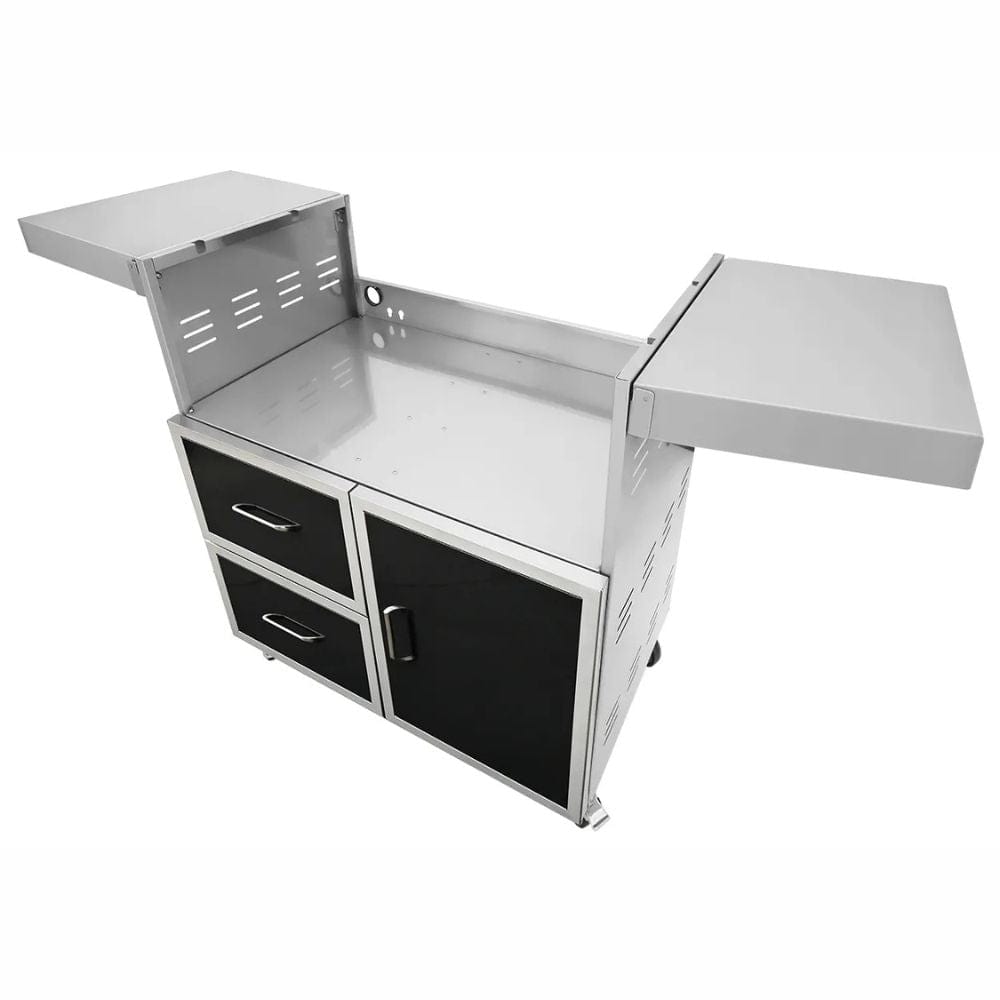 Wildfire Ranch PRO 30-Inch Black Stainless Steel Griddle Cart